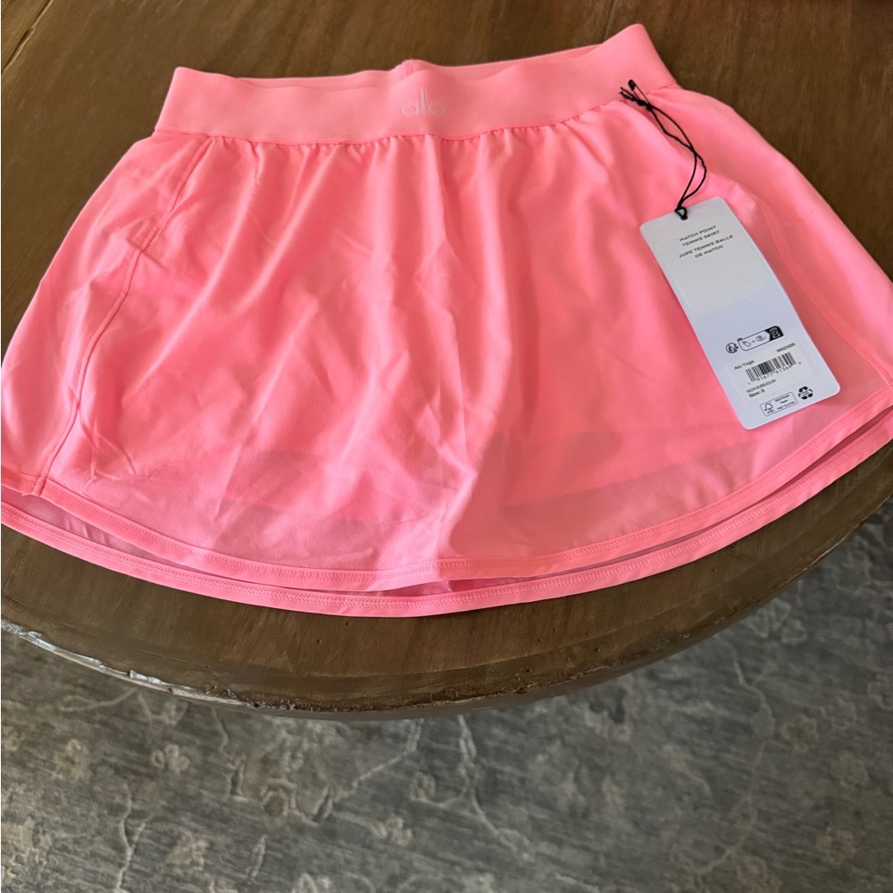 NWT Alo Yoga Match Point Tennis Skirt in Neon Bubblegum